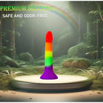 8.6 Liquid Silicone Realistic Dildo For Vaginal And Anal Sex,Adult Sex Toy G-Spot Prostate Orgasm?Smooth Rainbow Fake Penis No Balls?Strong Suction Cup Compatible Strap-On Harness