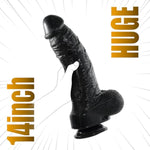 14 Inch Realistic Huge Thick Dildo, 3.3? Diameter Extra Large Dildos With Curved Shaft,Massive Penis With Strong Suction Cup Adult Sex Toy For Women Couple Advanced