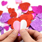 18 Sets Valentine's Day Foam Wreath Craft Kits with Heart Stickers for Kids