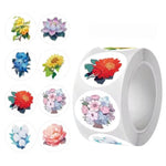 500 Pcs Watercolor Floral Stickers, 1 Inch Round Labels for Crafts & Gift Wrapping