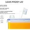 Aqua Fridge Door Water Jug with Handle BPA Free Plastic Pitcher with Screw Top Lid Perfect for Making Teas and Juices, 1 Gallon, Clear