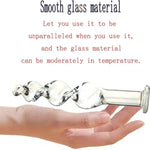 Crystal Glass Threaded Dildos With Realistic Penis Spiral G-Spot Anal Butt Plug,Thread Glass Anal Dildo Anal Plug Glass Anal Plug Hot & Cold Stimulate Anal Trainer Anal Toy For Men Women