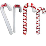 Glass Sex Toy Wand Double-Ended Butt Plug Anal Beads G-Spot Stimulation To Dildo Christmas Gift Candy Cane Unisex Anal Butt Plug For Men Women (16Cm, Bow)