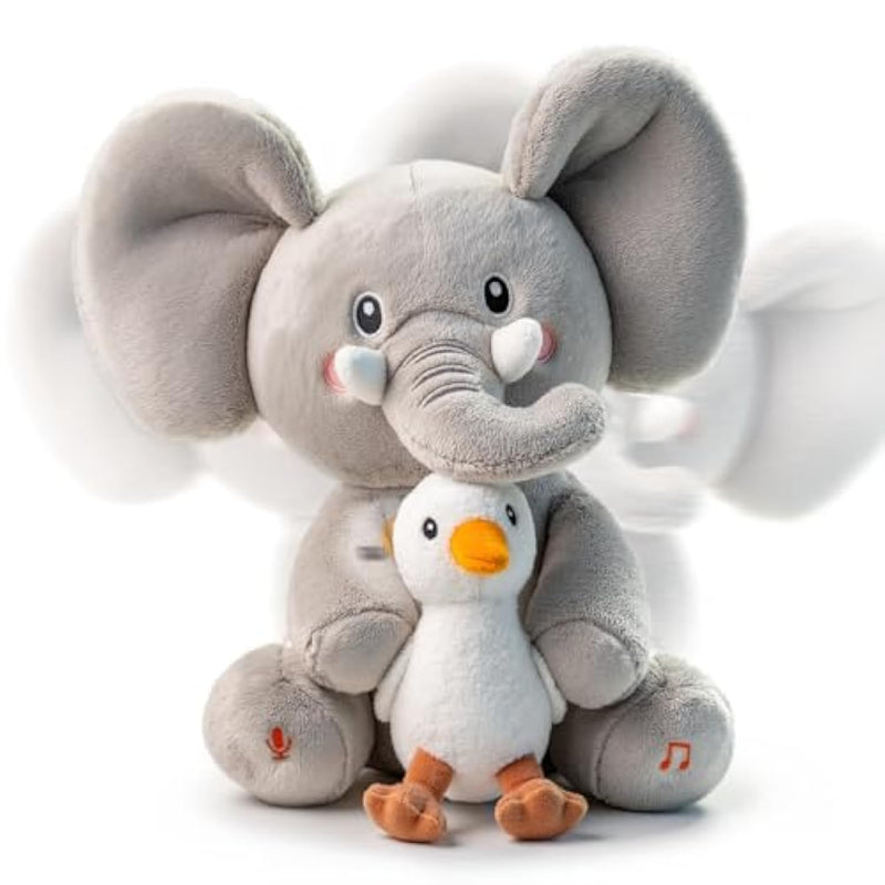 Tumama Elephant Stuffed Animal Toys, Interactive Singing Talking Plush Elephant And Bird Toy, Baby Animated Animals