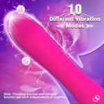 Vibrator Thrusting Dildo Sex Toys - G Spot Vibrator Pro With 10 Vibration & 5 Thrusting Modes, Adult Toys For Women With Handle, Female Sex Toys For Clitoral Anal Nipple Stimulation, Pink Dildo