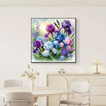 Flower Diamond Art Kit for Adults - Diamond Painting Kit with Extra Gems
