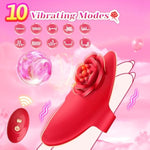 Finger Vibrator Adult Sex Toys For Women - Remote Control Wearable Vibrator With 10 Vibrating Modes, Rose Toy For Women Sexual Pleasure Tools Clitoral Nipple Anal Adult Sex Toys & Games