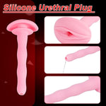 Hollow Catheter Pink Removable Chastity Lock Penis Plug Cock Cage Accessories Silicone Urethral Plugs Male Sex Toys