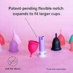 Pixie Menstrual Cup Applicator - Inserts Like A Tampon - Every Woman Can Now Use Period Cups - Perfect for Long Nails - Self Sanitizer TPE Properties - Travel Case (Cup Applicator)