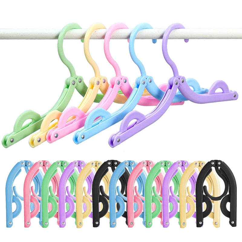 12Pcs Travel Folding Hanger Household Multifunctional Portable Hanger