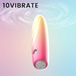 G Spot Bullet Vibrator For Women, Portable Mini Pocket Vagina Stimulator, Waterproof Adult Sex Toys With 10 Vibrating Modes Full Silicone Rechargeable Mini Vibrators?Rose Red Yellow?