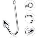 Anal Butt Plug Hook Stainless Steel Anal Rope Hook With Solid Anal Heart Ball Bondage Hook Sex Toy For Unisex Adult Sm Game