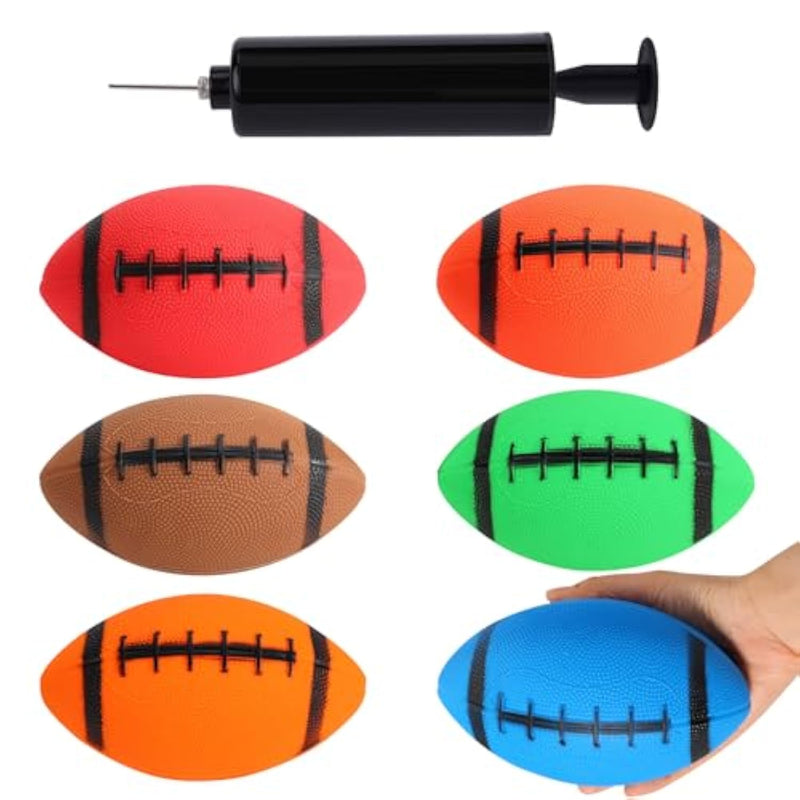 6Pcs Mini Inflatable Football, 6.3 Inch Waterproof Footballs Toys For Kids Perfect Outdoor & Indoor Games, Summer Pool Beach Toy, Birthday & Football Lovers Party Favors