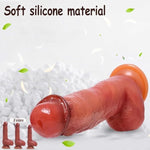 Realistic Dildo For Beginners, Lifelike Huge Silicone Dildo With Strong Suction Cup For Hands-Free Play, Realistic Penis For G-Spot Stimulation Dildos, Anal Sex Toys For Women And Couple (L)