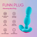 Funn Plug Vibrating Butt Plug - Discreet Adult Sex Toys With 20 Quiet Vibration Modes - 100% Waterproof Anal Plug Prostate Massager For Beginners - Silky-Smooth, Hygienic Silicone Anal Toys