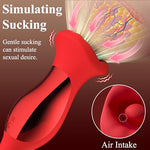 Licking Vibrator Adult Sex Toys for Women - 3IN1 Tongue Toy with 10 Rotation Licking & 10 Vibrator & 2 Sucking for Nipple Clitoral G-Spot Stimulator, Pen Vibrator Massager Wand for Women Couple