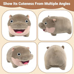 50Cm/20Inch Moo Deng Plush, Large Hippo Plush, Hippo Stuffed Animal, Ideal Gift For Boys And Girls,Suitable For Fans Christmas Birthday (20 Inch)