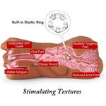 3 In 1 Male Masturbators For Men - Realistic Sex Doll With Lifelike Face & 8.6In Dual Side Tunnel And Anus With 3D Texture - Adult Male Sex Toy For Men Masturbation Pleasure