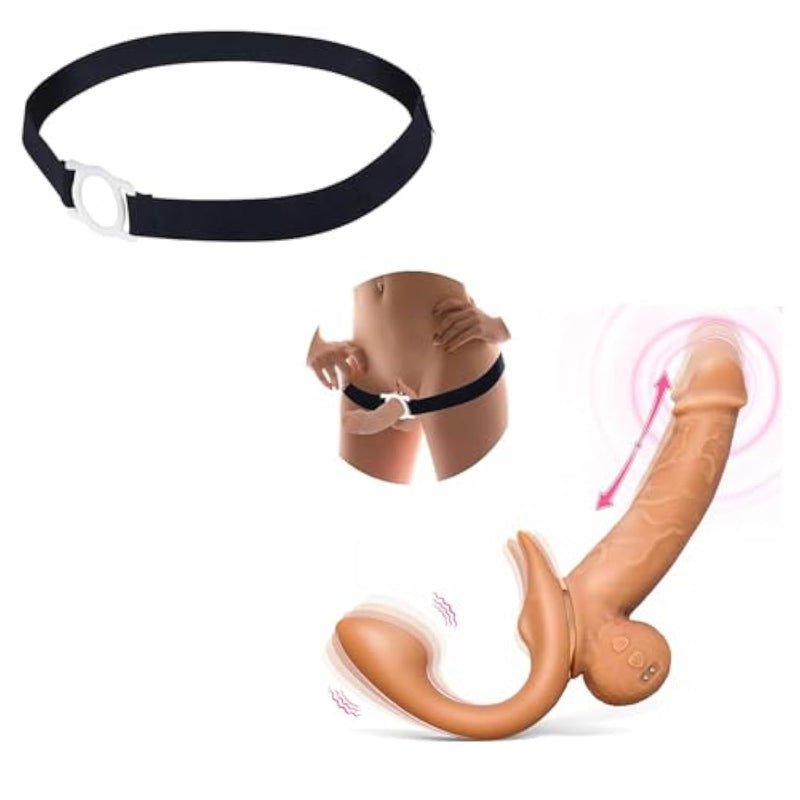 Strapless Strap On Dildos & Strap Combo, Wearable Pegging Realistic Dildos Vibrator With 9 Vibrating Modes And 9 Thrusting Modes, Double Ended Penetration Sex Toys For Women Lesbian Couples
