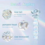 Glass Dildo Anal Beads Adult Sex Toys For Couples,Fantasy Clear Dildo Glass Butt Plug Anal Toy For Women Vaginal Dilators, Realistic Dildos Prostate Massager Anal Sex Toy For Men Women