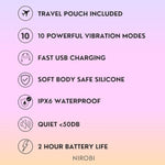 Bullet Vibrator For Women, Quiet Mini Vibrator, Body Safe Silicone, Waterproof, Usb Rechargeable, Ladies Personal G Spot Adult Sex Toy Massager, 10 Strong Vibration Settings - (Pink)