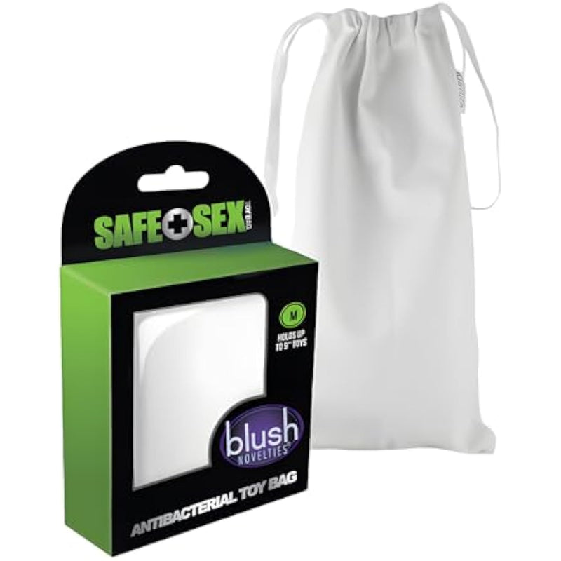 Safe Adult Sex Toy Bag - Medium Drawstring Bag For Sex Toy Storage, Toy Storage Cinch Bag, Organizer Holder Bag, Safe Storage And Transportation - White