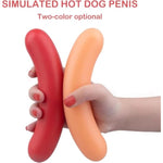 G-Spot Fantasy Dildo Lovely Hot Dog Shaped Butt Plug,Fetish Anal Plug Prostate Massager Anal Dilator Masturbation Fun Sex Toy For Men Women Or Couples (Red)