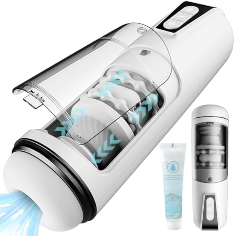 Automatic Male Masturbator Sex Toys For Men Adult Toy Male Sex Toys With 7 Thrusting Modes, Pocket Pussy Penis Pump Sucking Pocket Pussy Blowjob Stroker With Visual Window, Sex Machines & Devices