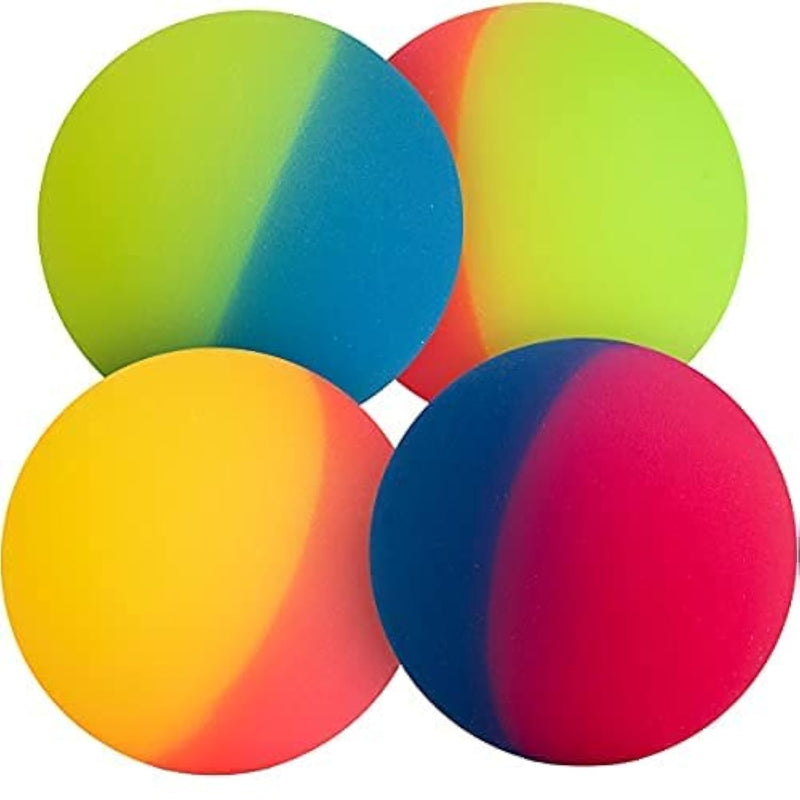 Bedwina Jumbo Bouncy Balls - (Pack of 4) 3 Inch ICY Balls for Kids in Brigh
