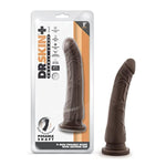 Dr. Skin Plus Realistic Triple Density Posable Dildo - 9 Inch Length 2 Inch Width - Sturdy Firm Suction Cup - Base For Hands Free Play And Harness Compatible - Sex Toy