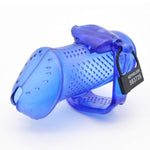 New 3D Design Male Chastity Device Chastity Cage Plastic Model Long Chastity Lock Adult Products (Blue)