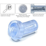 Clear Extended Men's Penis Pump Sleeve Masturbator Sleeve Realistic Vagina Sleeve Replacement Seal Cap 2.5 inch Cylindrical Large Penis Pump Sleeve Male Enhancement for Stronger and Larger Erections