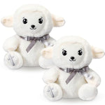 2 Pcs Large Christian Sheep Stuffed Animals For Gifts 9.84 Inch Cute Prayer Sheep Plush With Embroidered Cross Religious Lambs Gifts For Kids Adults Easter Basket Stuff Pray Birthday Christmas