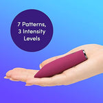 Mantric Bullet Vibrator - 3 Inch Silicone Mini Bullet Massager With Tapered Tip - 10 Function Quiet Bullet Vibrator For Women - Rechargeable & Waterproof - Pink