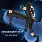 Vibrating Cock Ring With 360° Twisting G-Spot Stimulator – Penis Ring Couple Sex Toys With 10 Modes, Adult Toy For Clitoral & Testicle Stimulation, Penis Sleeve Extender Couples Vibrator For Men Women