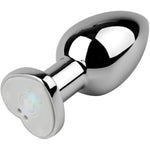 Luminous Love Base Remote Control 10 Frequency Vibration Metal Anal Plug Masturbation Anal Plug Sm Sex Toy