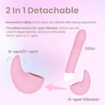 Detachable Smart Vibrator, Double Dildo Sex Toy For Women, Thrusting Dildo Clitoral Stimulator 2-In-1 Adult Sex Toys, 10 Inch Dildo Sexual Pleasure Tools For Women (Pink)