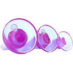 Doc Johnson Crystal Jellies - Anal Initiation Kit - Small-Medium-Large - Slim Tip for Easy Insertion - Flared Suction Cup Base - Purple