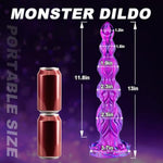 13" Giant Monster Knot Horse Dildo Realistic Fantasy Dragon Anal Stimulation With 4 Dog Knots, 12" Silicone Suction Cup Thick Xxl Giant Dildo For G-Spot Anal, Adult Sex Toy For Gays Men Women Lesbians