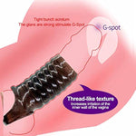 2 Pcs Reusable Cock Rings, Penis Enlargement Sleeves, Delay Ejaculation Stronger Erection Enhancement Sex Toys Soft Realistic Silicone Penis Ring For Adult Men Male(Black)