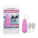 Pocket Exotics Double Bullet Vibrator - Waterproof Sex Toys For Couples - Adult Vibe Massager Eggs - Pink