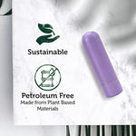 Blush Gaia Eco Mini Bullet Vibrator – 3 Inch Nipple Clitoral Stimulator With 10 Vibrating Modes - Plant Based Small Massager For Vaginal & Anal Pleasure – Splashproof Adult Sex Toys For Women - Lilac
