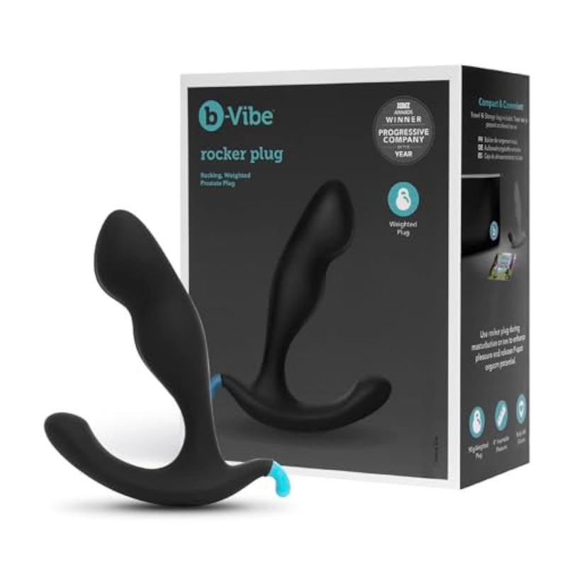 Rocker Anal Plug - Prostate Rocking Butt Plug, Silicone Anal Toys For Adults - Black