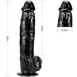 12" Realistic Dildo For Beginners With Strong Suction Cup Lifelike Dual Layer Dildo For G-Spot Stimulation Female Masturbating Dildos Vaginal Anal Thrusting Adult Sex Toys For Women Couples Black