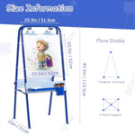 2-in-1 Outdoor Kids Easel, Double-Sided Foldable Acrylic Boards with 20+ Accessories