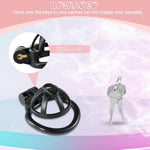 Pink Sissy Chastity Cage 3D Breathable Lightweight Chastity Lock With 4 Penis Rings Mini Inverted Bondage Chastity Device Sm Male Adult Exercise Sex Toys (Black)