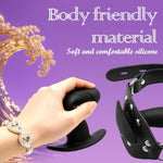 Adjustable Silicone Dildo Gag for BDSM Bondage Play with Leather Strap