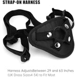 Adjustable Strap On Dildo Harness, Realistic Dildo Harness Leather Soft Ring Belt For Male And Female (Black)