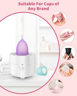 Menstrual Cup Steamer Sterilizer with 2 Reusable Menstrual Cups, Period Cups Cleaner Wash Kit