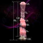 Knot Horse Dildo 9.8 Inch Soft Colorful Silicone Fantasy Dildo Suction Cup Xl G Spot Thick Realistic Animal Fake Penis Dildos Large Anal Play Butt Plug Women Couple Gay Adult Sex Toys & Games (B-160)